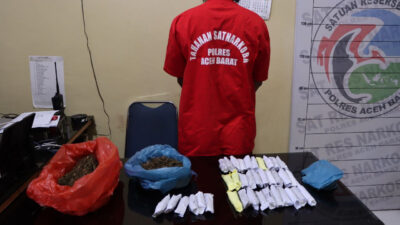 Polres Aceh Barat Amankan Seorang Pemilik Narkoba Jenis Ganja