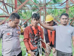Polsek Kuta Makmur Amankan Tersangka Pencurian Kabel Tower XL