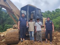 Polisi Amankan Satu Unit Ekskavator di Lokasi Tambang Ilegal