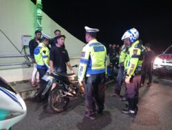 Antisipasi Balap Liar, Sat Lantas Polres Aceh Selatan Patroli Malam Hari