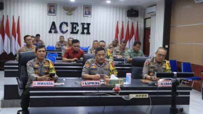 Persiapan Pengamanan PON XXI, Kapolda Aceh Gelar Rapat Secara Virtual dengan Kapolres