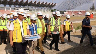 Pj Gubernur Dampingi Irjen Kemendagri Tinjau Stadion Harapan Bangsa