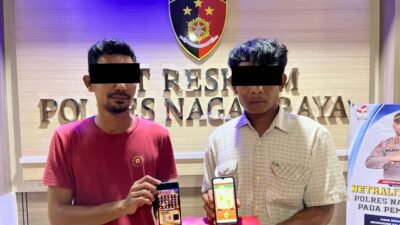 Satreskrim Polres Nagan Raya Tangkap Dua Pemain Judi Online