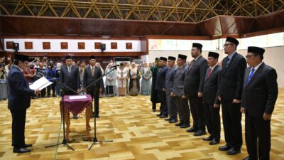 Lantik Tujuh Kepala SKPA, Pj Sekda Aceh Ingatkan Percepatan Realisasi APBA