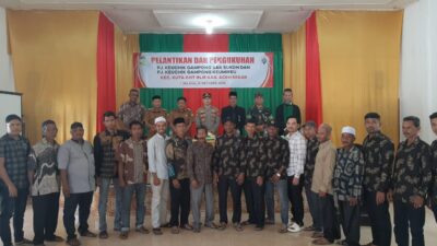 Danramil 26/KCG Hadiri Pelantikan Pj. Keuchik di Kuta Cot Glie