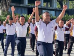 Sinergitas TNI-Polri, Lanudal dan Polres Sabang Olahraga Bersama