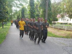 Jaga Kesehatan Tubuh, Prajurit Korem 012/TU Laksanakan Olahraga Bersama