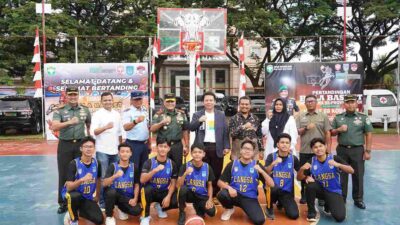 Dibuka Pangdam Iskandar Muda, 20 Klub Meriahkan Pertandingan Bola Basket Antar SMA