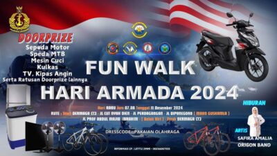 Semarak Hari Armada 2024: Guskamla Koarmada I Gelar Fun Walk