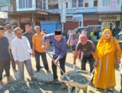 Wabup Pijay Terpilih dan Tim Pemenangan Kecamatan Tambal Jalan Berlubang