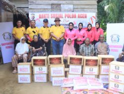 Kapolda Aceh dan Ketua Bhayangkari Gelar Bakti Sosial di Aceh Utara