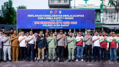 Semarak Hari Bhayangkara ke-79, Polres Aceh Barat Deklarasi Keselamatan Lalu Lintas dan Lomba Safety Riding