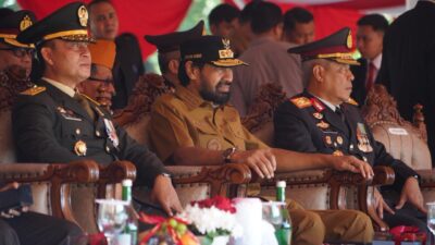 Kasdam IM Hadiri Upacara HUT Bhayangkara ke-79 di Lapangan Blang Padang