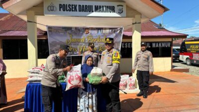 Pererat Tali Silaturahmi, Polres Nagan Raya Gelar Aksi Sosial Jumat Berkah
