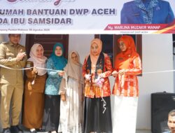 DWP Aceh Serahkan Rumah Sangat Sederhana kepada Warga Miskin Ekstrem di Aceh Jaya
