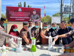 Kejari Aceh Besar Musnahkan Barang Bukti Sabu, Ganja, Satwa Dilindungi, dan Barang Rampasan Lainnya