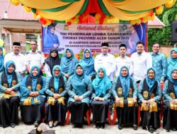 Asisten I Farhan AP dan Ketua TP PKK Sambut Tim Pembinaan Gammawar Provinsi Aceh di Miruek Lamreudeup