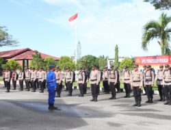 Kapolres Aceh Singkil Pimpin Apel Pelepasan Personel Pengamanan Pilchiksung di 26 Desa