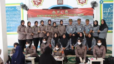 Polwan Polda Aceh Gelar Bakti Kesehatan di Lapas Kelas III Lhoknga