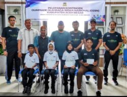 Dilepas Pj Bupati, Empat Siswa dari Aceh Besar ke Ajang O2SN Tingkat Nasional