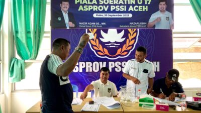 Delapan Tim Dipastikan Ramaikan Piala Soeratin U-17 PSSI Aceh