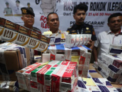 Satpol PP Banda Aceh dan Bea Cukai Sita 43 Ribu Batang Rokok Ilegal