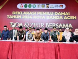 Ikrar Pemilu Damai di Banda Aceh Diwarnai Zikir dan Doa Bersama