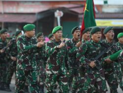 Pangdam IM Ikuti Gerak Jalan Peleton Beranting YWP Jaya Bersama Prajurit