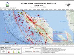 1.202 Gempa Bumi Guncang Aceh Selama 2023