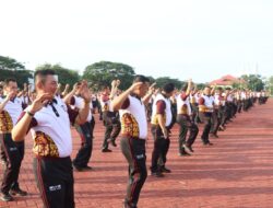 Kapolda Aceh Bersama Ribuan Personel Berolahraga Bersama