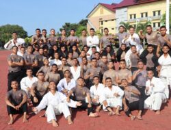 Polda Aceh Latih Fisik Personel Petugas Untuk Pengamanan TPS Pemilu 2024
