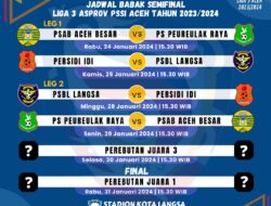 PSAB Jumpa PS Peureulak Raya Awali Semifinal Liga3 Zona Aceh
