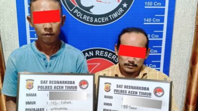 Polsek Indra Makmu Amankan Dua Warga Kedapatan Simpan Narkotika Jenis Sabu