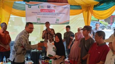Bupati Aceh Selatan Launching Bantuan Pangan Beras Tahap I Tahun 2024