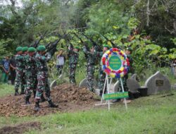 Dandim 0101/KBA Pimpin Upacara Pemakaman Militer Almarhum Serka Taufik Umardin