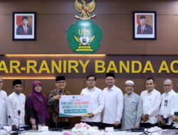 UIN Ar-Raniry Serahkan Dana Zakat Rp 50 Juta Kepada Badan BMA