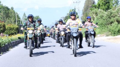 Jelang Pemilu 2024, Polres Bener Meriah dan TNI Gelar Patroli Bersama
