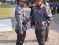 978 Satlinmas Ikut Apel Siaga Pemilu 2024 di Lhokseumawe