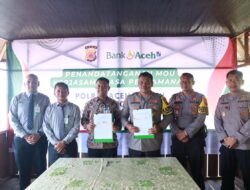 Polres Aceh Singkil dan Bank Aceh Tandatangani MoU Pengamanan Objek Vital Bank Aceh