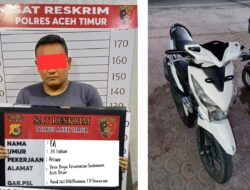 Satreskrim Polres Aceh Timur Amankan Pelaku Pencuri Sepeda Motor