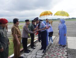 Dirsamapta Polda Aceh Sambut Kedatangan Danlanud SIM yang Baru