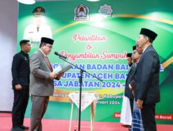 Pj Bupati Mahdi Lantik Komisioner BMK Aceh Barat