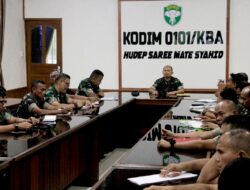 Kodim 0101/Kota Banda Aceh Gelar Rapat Bahas Dukung Ketahanan Pangan Nasional