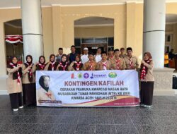 Dilepas Sekda, Nagan Raya Kirim 22 Peserta ke MTR Kwarda Pramuka Aceh