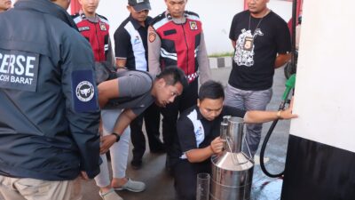 Antisipasi Praktik Curang Penjualan BBM, Polres Aceh Barat Lakukan Pengecekan Sejumlah SPBU