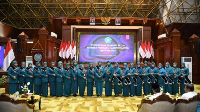 Cut Rezky Handayani Dikukuhkan Jadi Pj Ketua Pembina Posyandu Aceh Besar