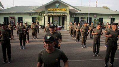 Personel Kodim 0101/Kota Banda Aceh Ikuti Kegiatan Olahraga Bersama