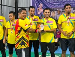 Aceh Jaya Boyong Trophy Badminton PUPR se-Barsela Aceh
