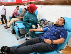Dipimpin Pj Bupati Iswanto, Donor Darah HUT ke-40 Kota Jantho Kumpul 83 Kantong