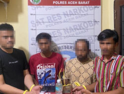Polres Aceh Barat Tangkap Empat Pelaku Penyalahgunaan Narkotika Jenis Sabu